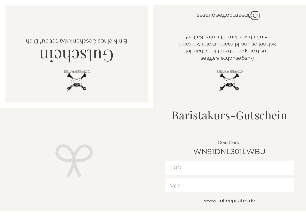 Kaffee Geschenkgutscheine von Coffee Pirates – digital & sofort verfügbar