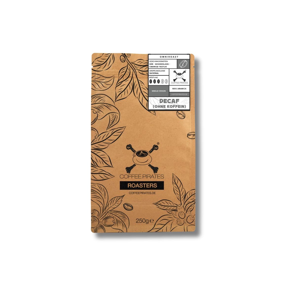Decaf Kolumbien Excelso CO₂ – koffeinfrei & vollmundig - Coffee Pirates