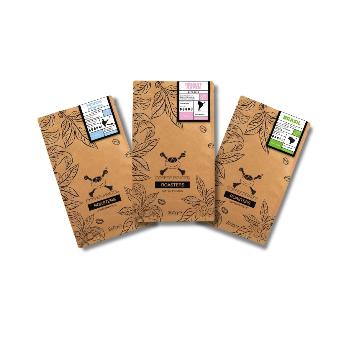 Vollautomaten Probierset 3x500Gramm – dein Upgrade für mehr Geschmack - Coffee Pirates