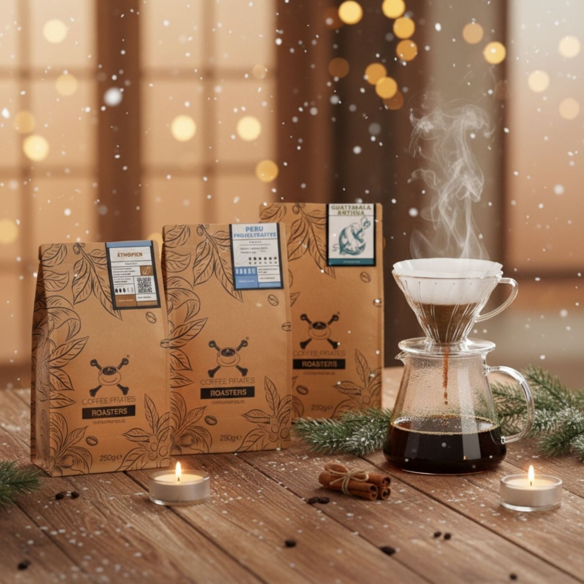 4 Winterkaffees im Probierset Coffee Pirates