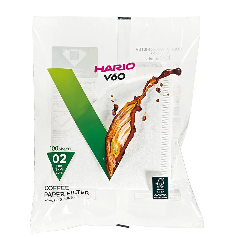 Hario Papierfilter für V 60 - 100er Packung - Coffee Pirates