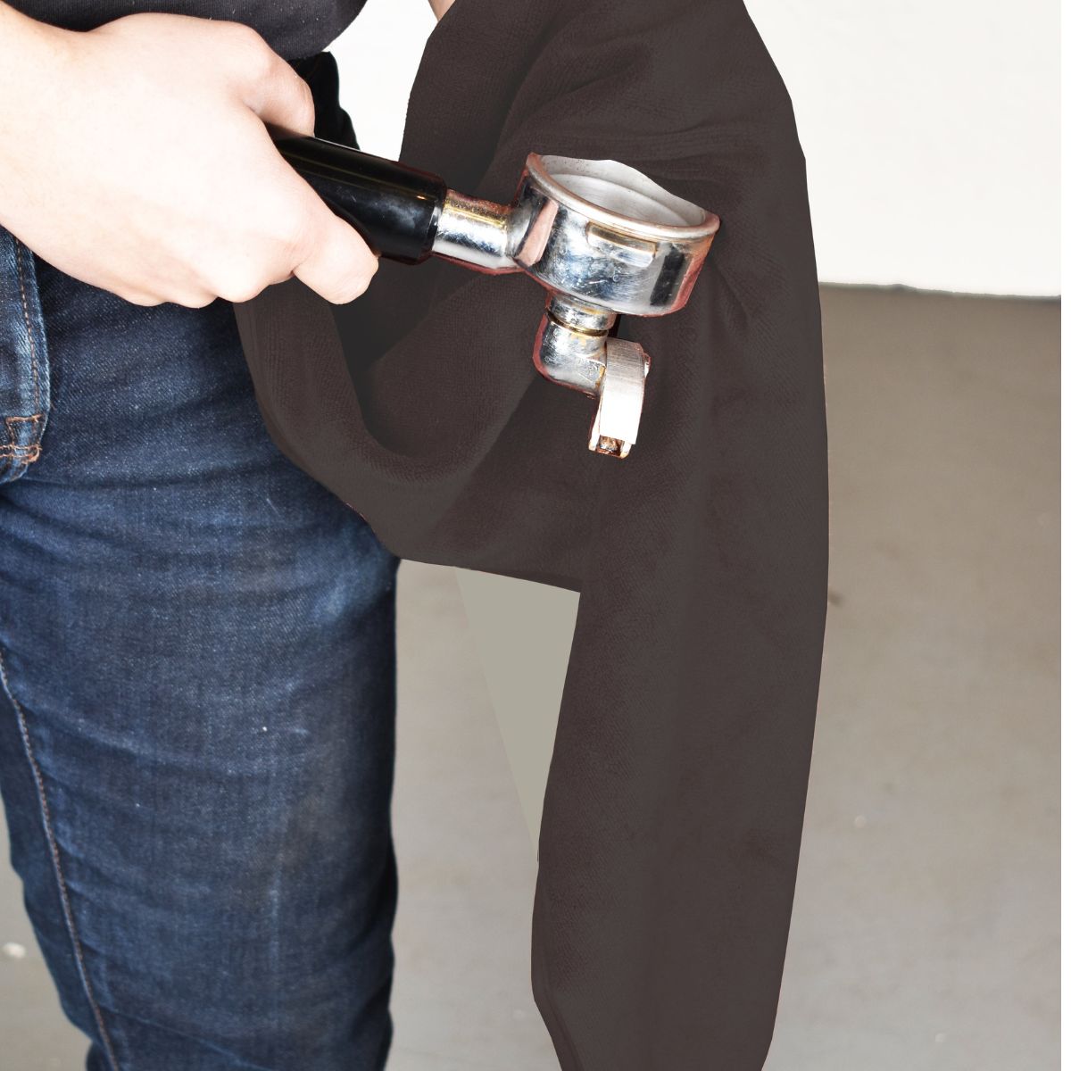 Barista Microfasertuch – Schwarz, 40×40 cm - Coffee Pirates