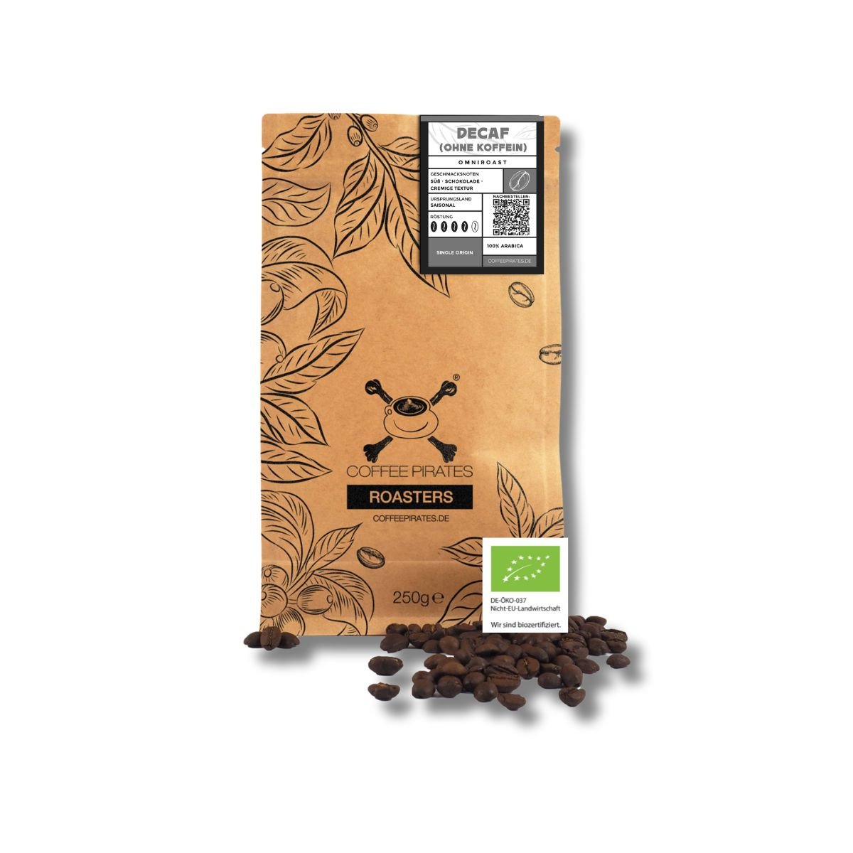 Decaf (entkoffeinierter Kaffee) Washed BIO - Coffee Pirates