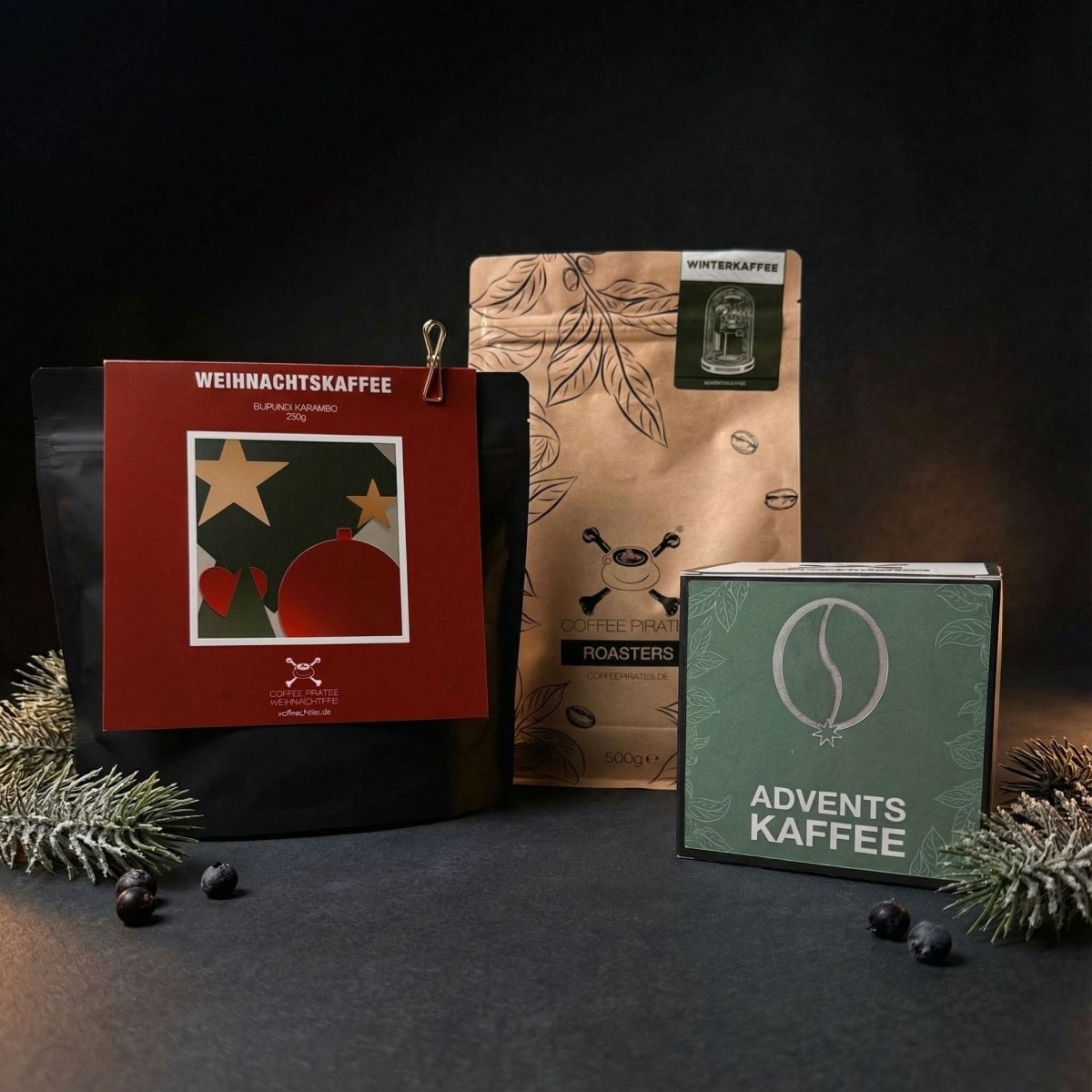Festtagstrio – Weihnachtskaffee, Adventskaffee & Winterkaffee - Coffee Pirates