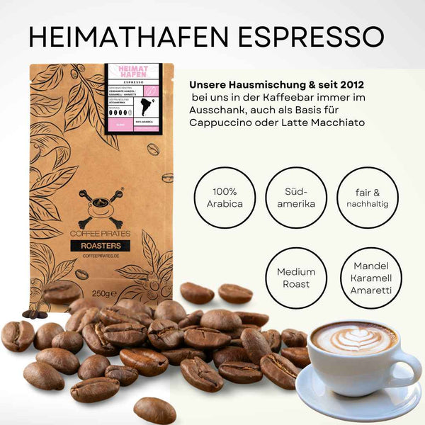Heimathafen - südamerikanischer Espresso - Coffee Pirates